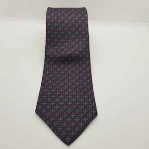 Oscar de la Renta Couture red blue green patterned tie